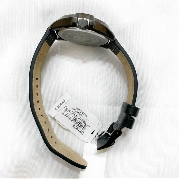 DIESEL MS9 3 HAND BLACK LEATHER WATCH - Picture 4 of 11